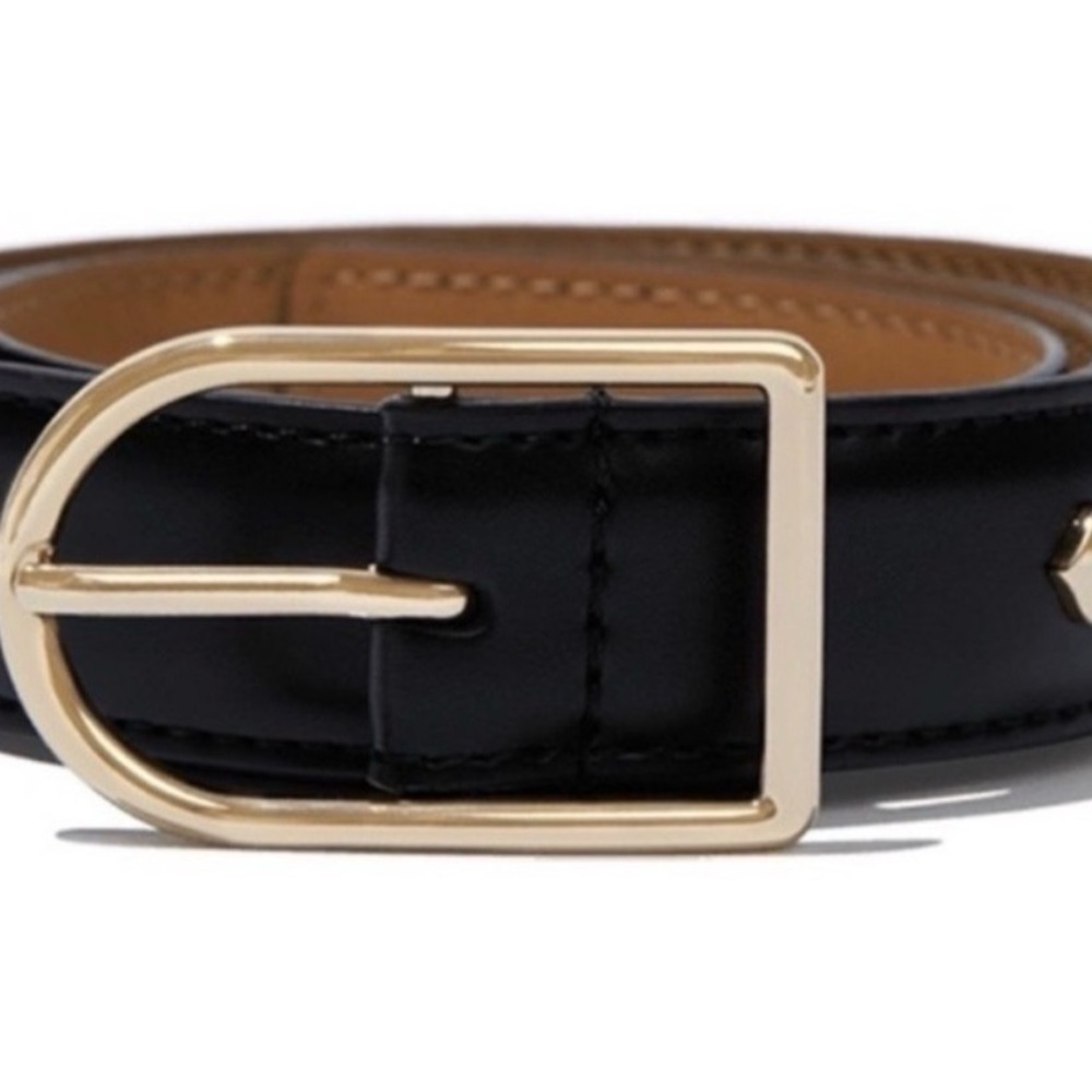 Kate Spade Black Belt with Gold Buckle - Picture 5 of 5